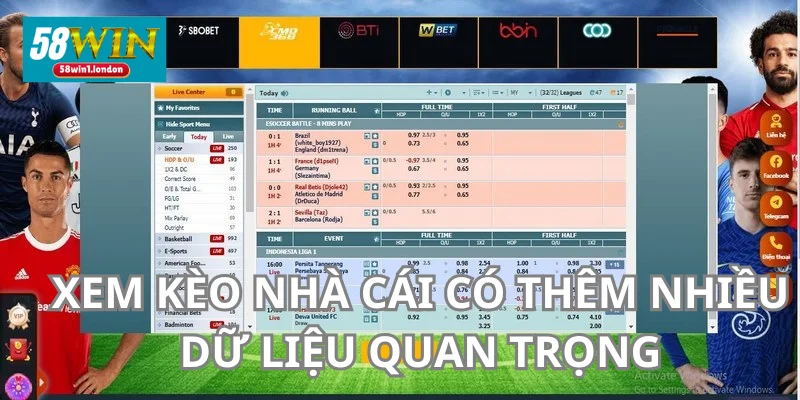 Kèo nhà cái 58WIN là tỷ lệ cược được trang game cung cấp.